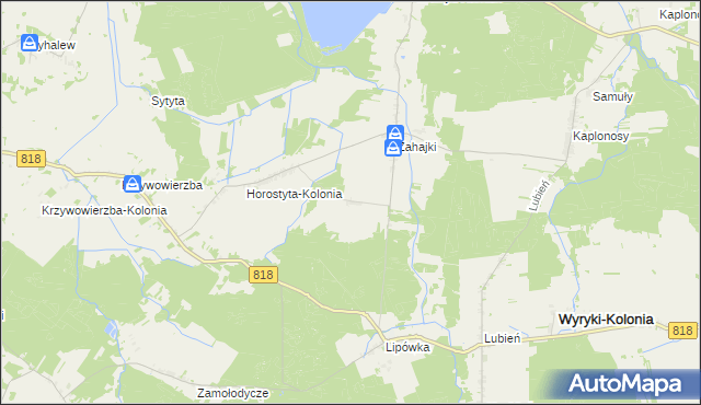 mapa Ignaców gmina Wyryki, Ignaców gmina Wyryki na mapie Targeo