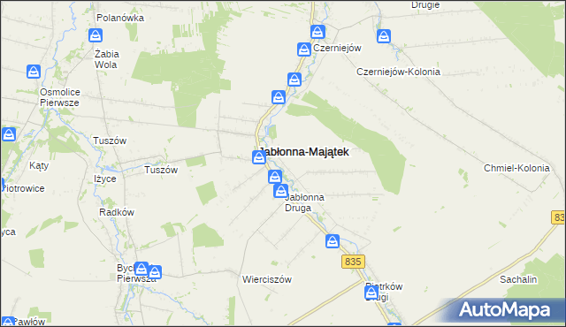 mapa Jabłonna Pierwsza, Jabłonna Pierwsza na mapie Targeo