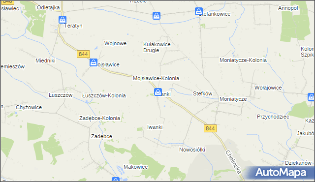 mapa Janki gmina Hrubieszów, Janki gmina Hrubieszów na mapie Targeo