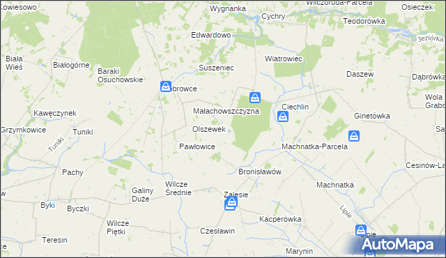 mapa Janówek gmina Mszczonów, Janówek gmina Mszczonów na mapie Targeo