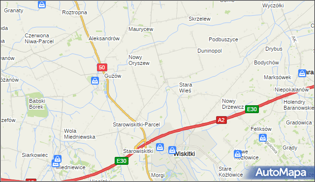 mapa Janówek gmina Wiskitki, Janówek gmina Wiskitki na mapie Targeo