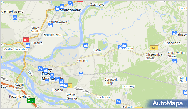 mapa Janówek Pierwszy, Janówek Pierwszy na mapie Targeo