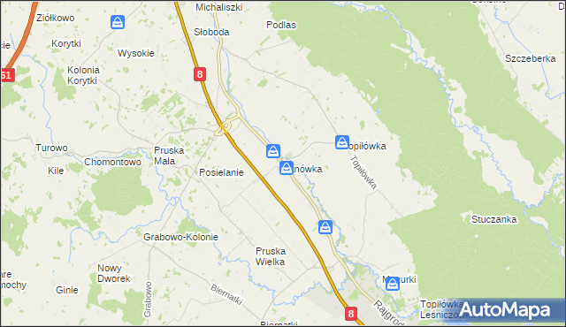 mapa Janówka gmina Augustów, Janówka gmina Augustów na mapie Targeo