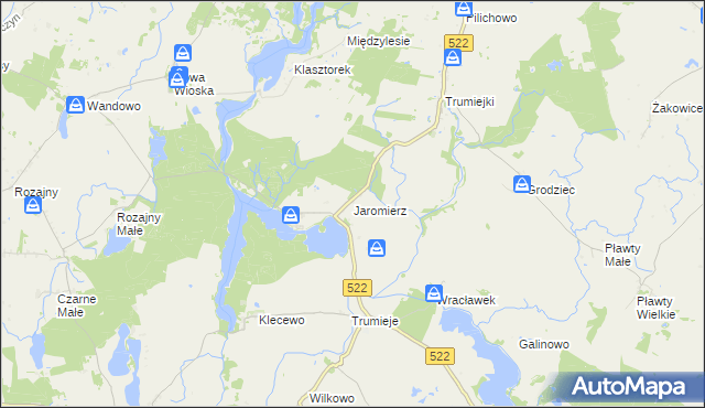 mapa Jaromierz gmina Gardeja, Jaromierz gmina Gardeja na mapie Targeo