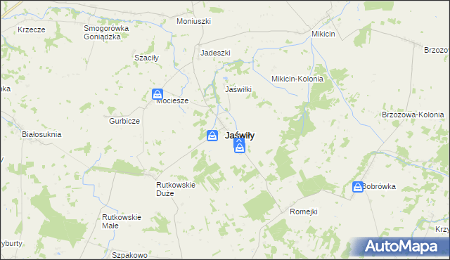 mapa Jaświły, Jaświły na mapie Targeo