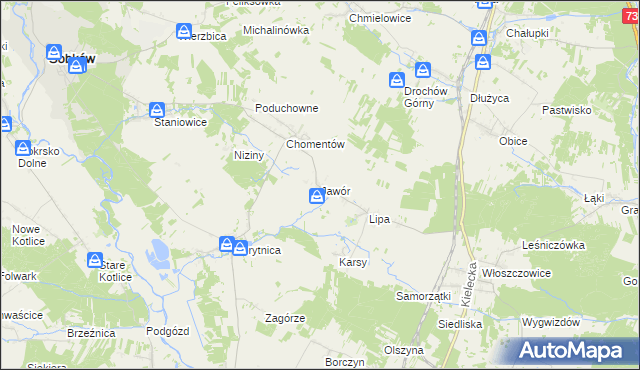 mapa Jawór, Jawór na mapie Targeo