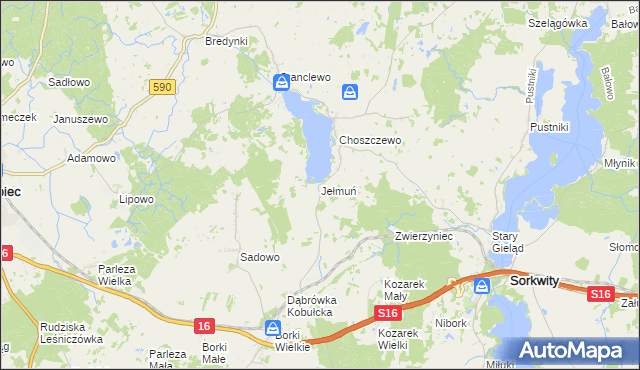 mapa Jełmuń, Jełmuń na mapie Targeo