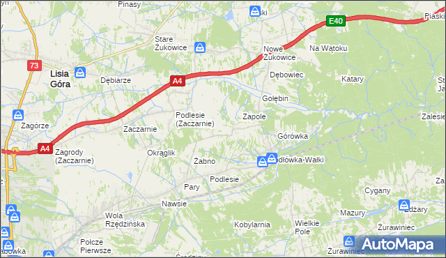 mapa Jodłówka gmina Tarnów, Jodłówka gmina Tarnów na mapie Targeo