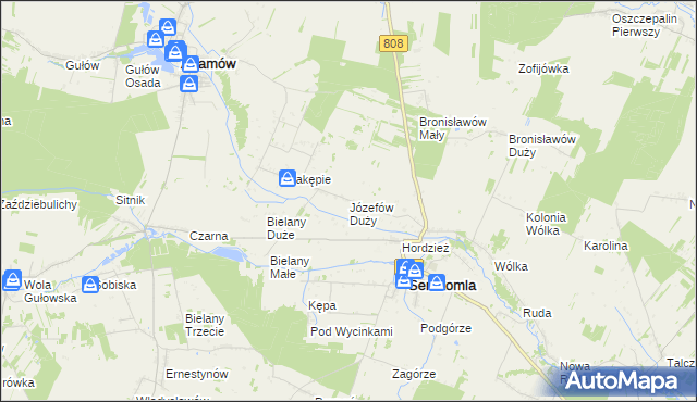 mapa Józefów Duży, Józefów Duży na mapie Targeo