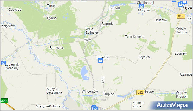 mapa Józefów gmina Krasnystaw, Józefów gmina Krasnystaw na mapie Targeo