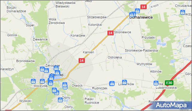 mapa Kadzielin, Kadzielin na mapie Targeo