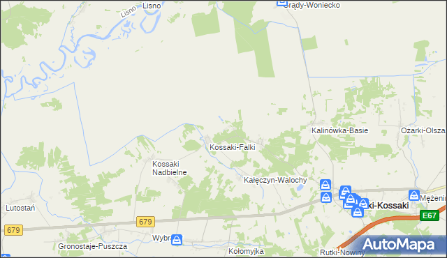 mapa Kalinówka-Wielobory, Kalinówka-Wielobory na mapie Targeo