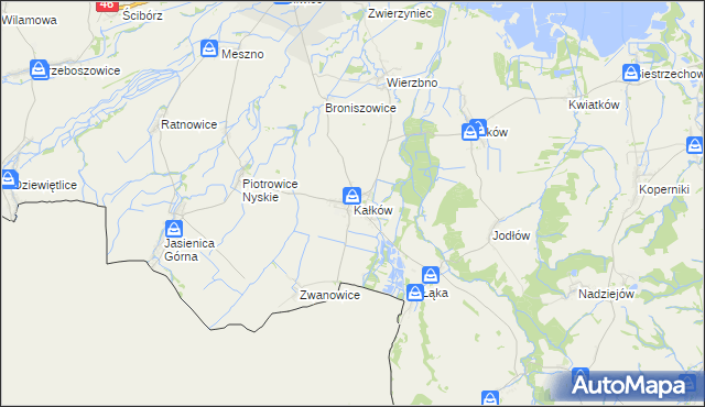 mapa Kałków gmina Otmuchów, Kałków gmina Otmuchów na mapie Targeo