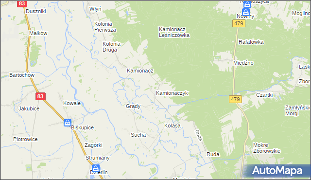 mapa Kamionaczyk, Kamionaczyk na mapie Targeo