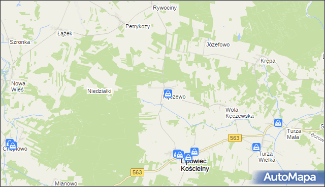 mapa Kęczewo, Kęczewo na mapie Targeo