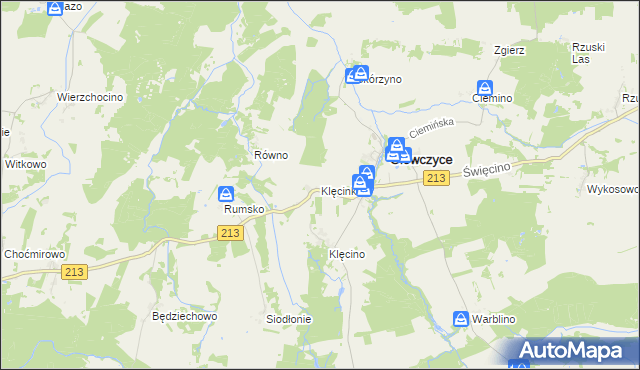 mapa Klęcinko, Klęcinko na mapie Targeo