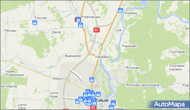 mapa Kleszewo, Kleszewo na mapie Targeo
