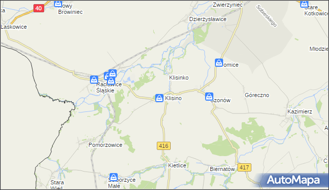 mapa Klisino, Klisino na mapie Targeo