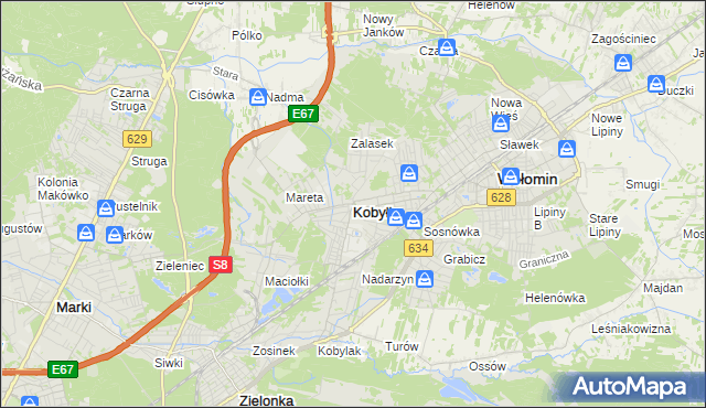 mapa Kobyłka, Kobyłka na mapie Targeo