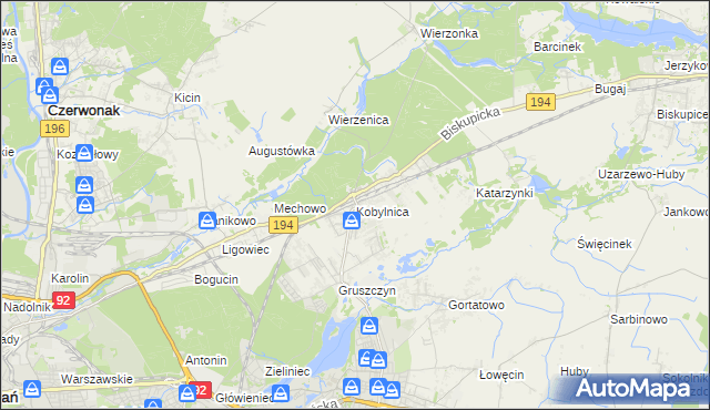 mapa Kobylnica gmina Swarzędz, Kobylnica gmina Swarzędz na mapie Targeo