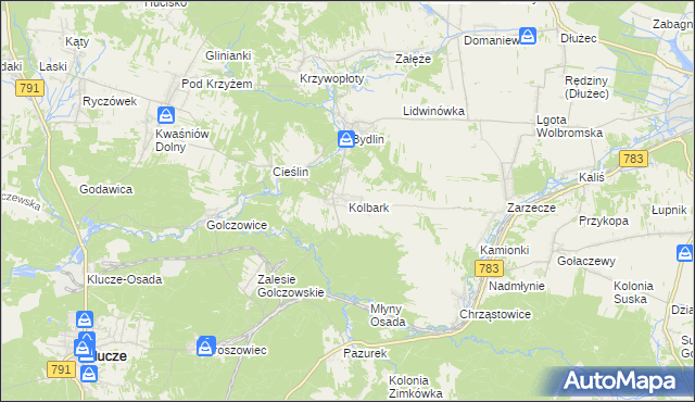 mapa Kolbark, Kolbark na mapie Targeo