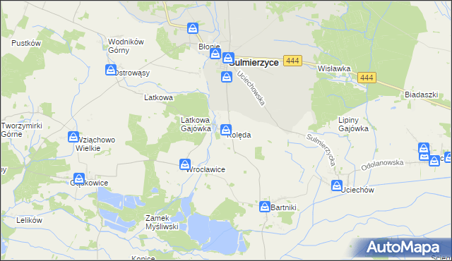 mapa Kolęda, Kolęda na mapie Targeo