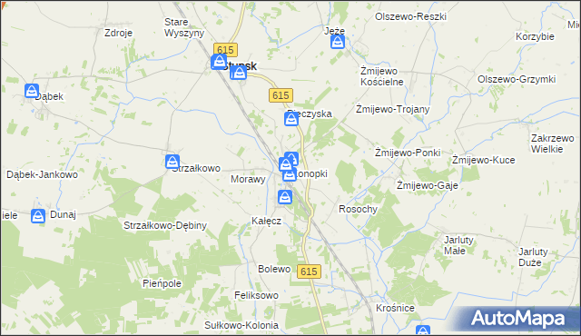 mapa Konopki gmina Stupsk, Konopki gmina Stupsk na mapie Targeo