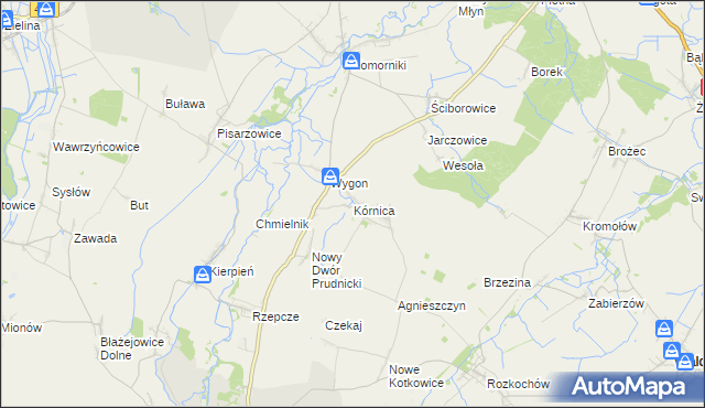 mapa Kórnica, Kórnica na mapie Targeo