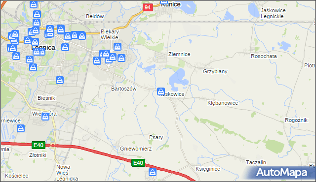 mapa Koskowice, Koskowice na mapie Targeo