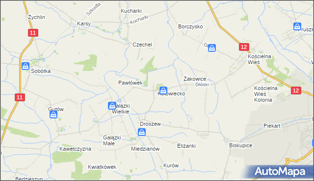 mapa Kotowiecko, Kotowiecko na mapie Targeo