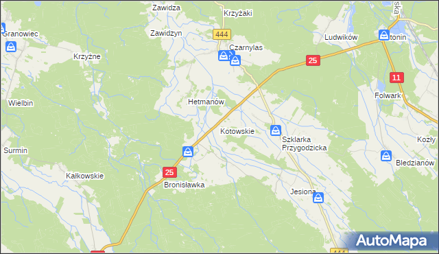 mapa Kotowskie, Kotowskie na mapie Targeo