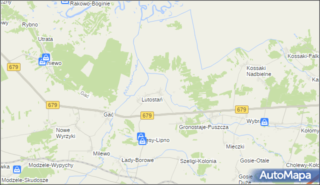 mapa Koty gmina Łomża, Koty gmina Łomża na mapie Targeo