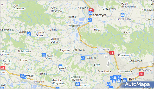 mapa Krajowice, Krajowice na mapie Targeo