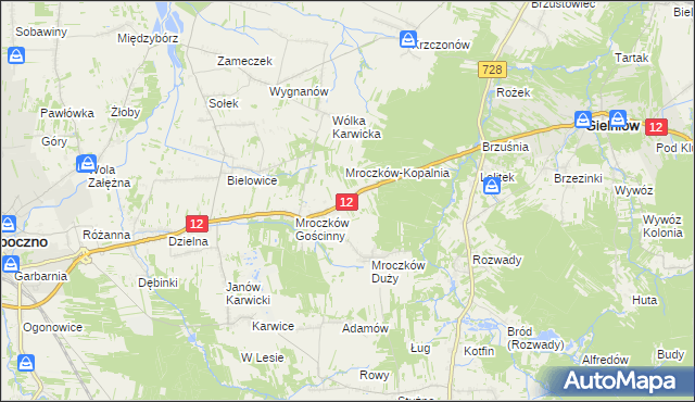 mapa Kraszków gmina Opoczno, Kraszków gmina Opoczno na mapie Targeo