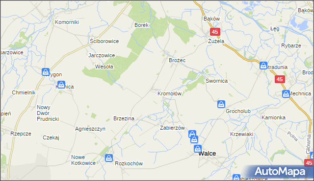 mapa Kromołów, Kromołów na mapie Targeo