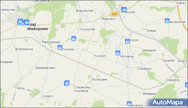 mapa Kruczyn, Kruczyn na mapie Targeo