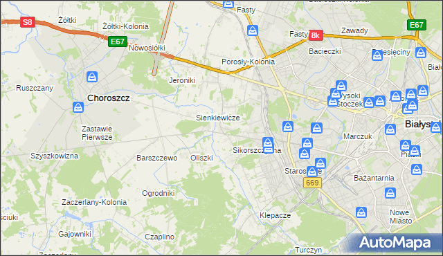 mapa Krupniki, Krupniki na mapie Targeo