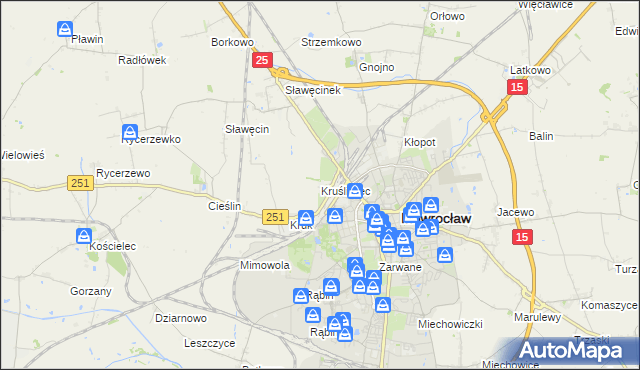 mapa Kruśliwiec, Kruśliwiec na mapie Targeo