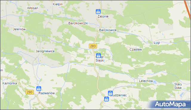 mapa Książ Śląski, Książ Śląski na mapie Targeo