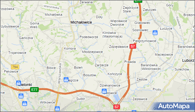 mapa Książniczki, Książniczki na mapie Targeo