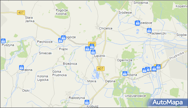 mapa Łącznik, Łącznik na mapie Targeo