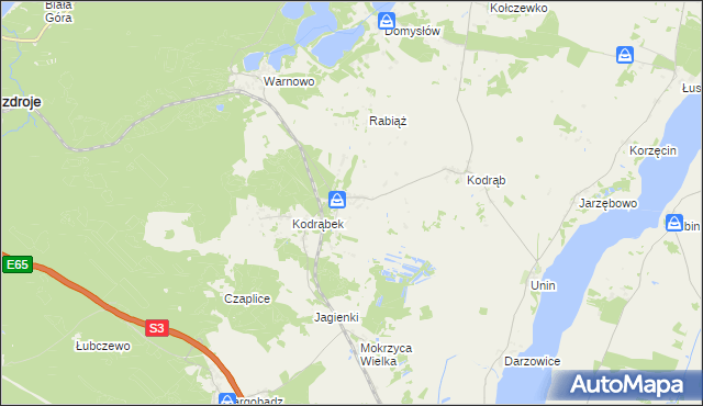 mapa Ładzin gmina Wolin, Ładzin gmina Wolin na mapie Targeo