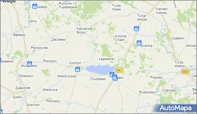 mapa Łagiewniki gmina Dobrzyń nad Wisłą, Łagiewniki gmina Dobrzyń nad Wisłą na mapie Targeo