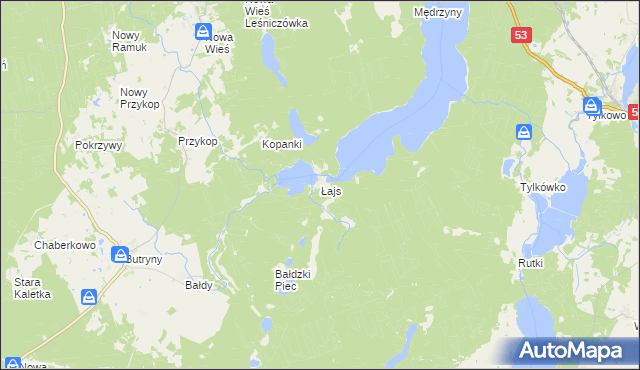mapa Łajs, Łajs na mapie Targeo