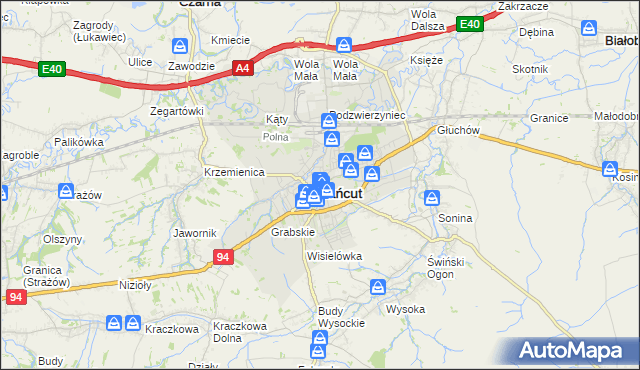 mapa Łańcut, Łańcut na mapie Targeo