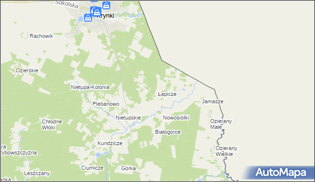 mapa Łapicze, Łapicze na mapie Targeo