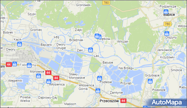 mapa Las gmina Przeciszów, Las gmina Przeciszów na mapie Targeo