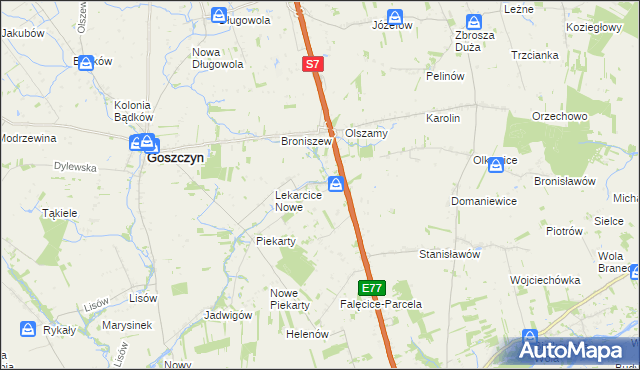 mapa Lekarcice Stare, Lekarcice Stare na mapie Targeo