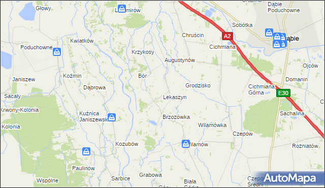 mapa Lekaszyn, Lekaszyn na mapie Targeo