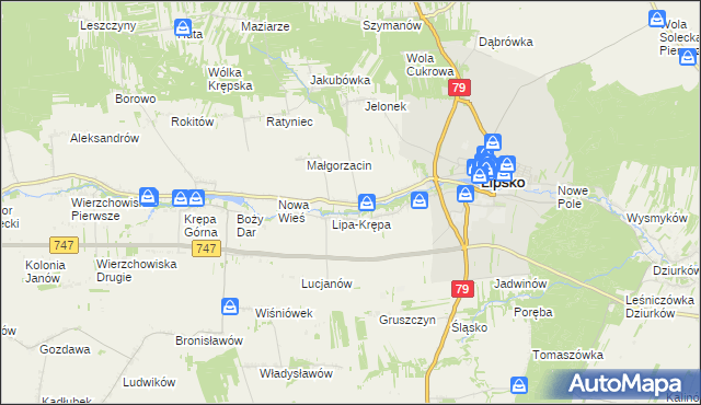 mapa Lipa-Miklas, Lipa-Miklas na mapie Targeo